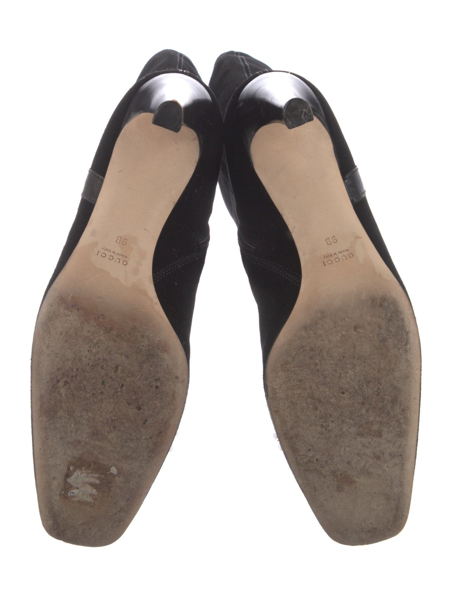 Gucci Web Accent Suede Boots